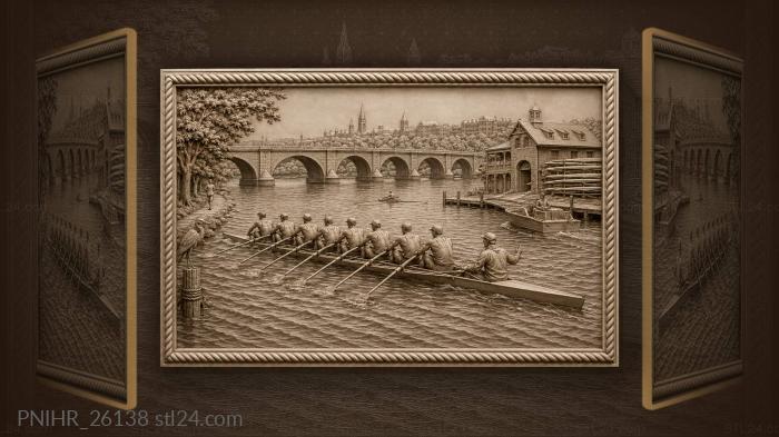 Georgetown key bridge morning row 3d STL model