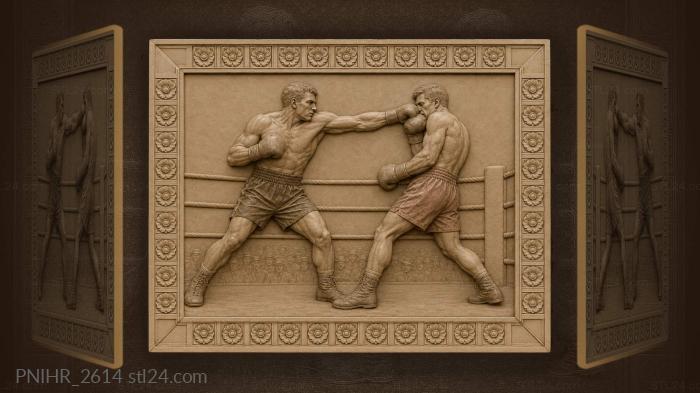 A punch at the man in red 3d STL model