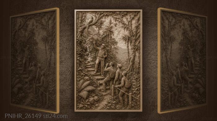 Cloud forest path quetzal sighting 3d STL model