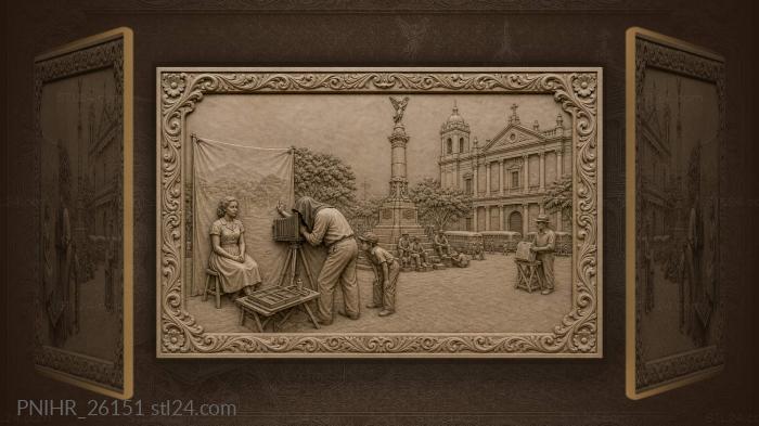 San salvador plaza street photography scene 3d STL model