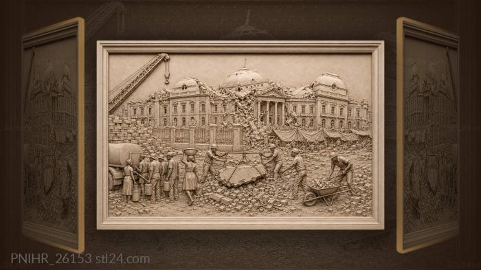Palace ruins restoration work haiti 3d STL model