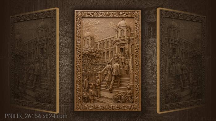 Red house steps and woodford square 3d STL model