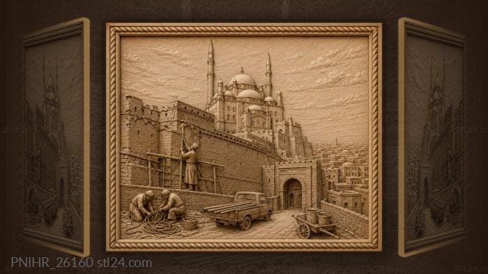 Cairo citadel mosque restoration scene 3d STL model