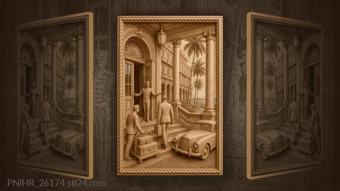 Maputo hotel grand entrance scene 3d STL model