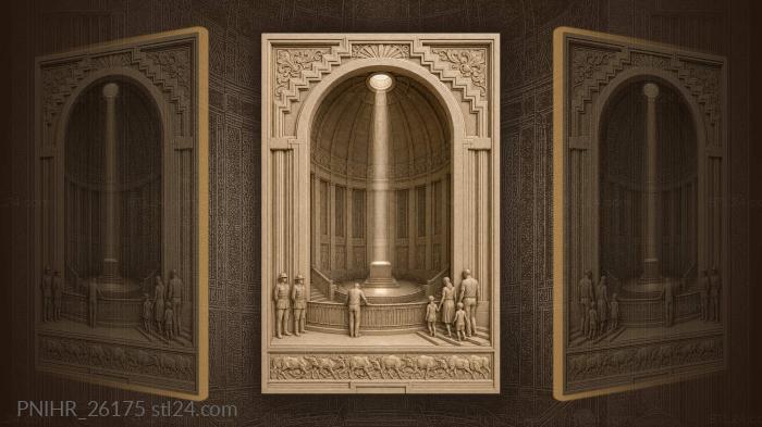Voortrekker monument light and heroes 3d STL model