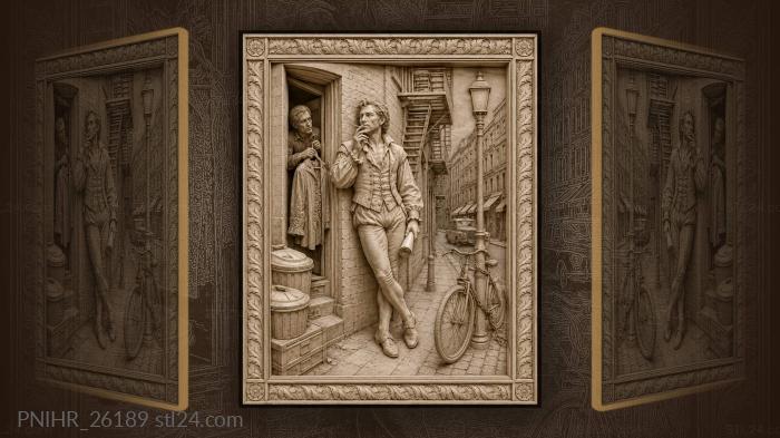 London theatre actor stage door scene 3d STL model