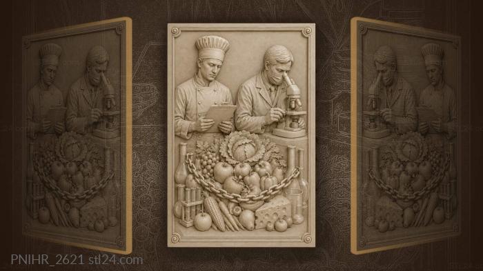 Chef scientist harvest food study 3d STL model