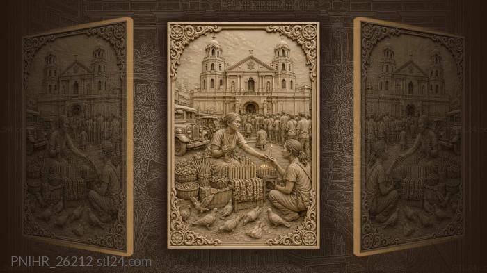 Manila candles black nazarene church 3d STL model