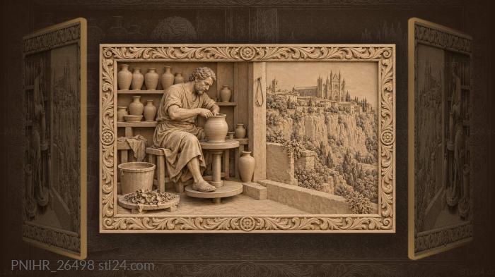 Workshop at the cliff edge orvieto 3d STL model