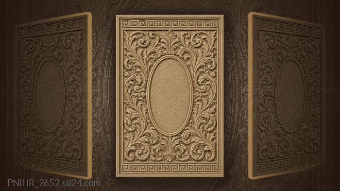 Acanthus scrollwork classic oval design 3d STL model
