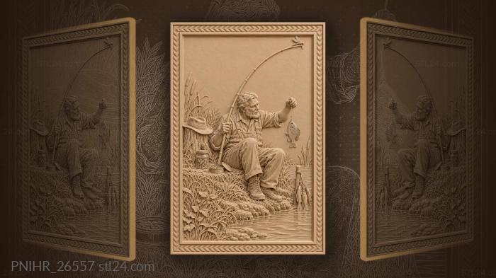 Cane pole and a jar of crickets 3d STL model