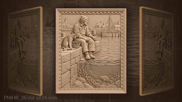 Handline over the harbour quay edge 3d STL model