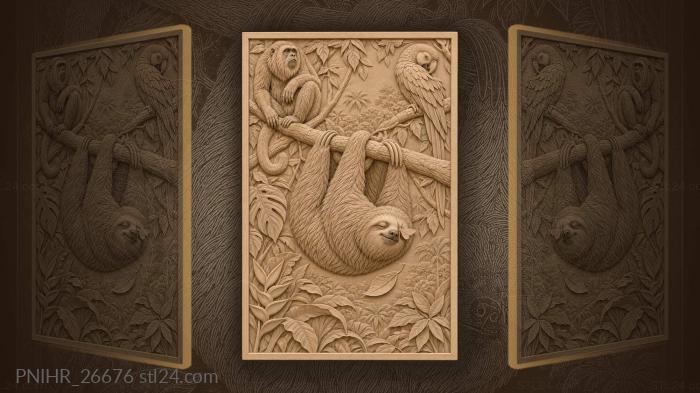 Sloth dreams jungle friends softly 3d STL model