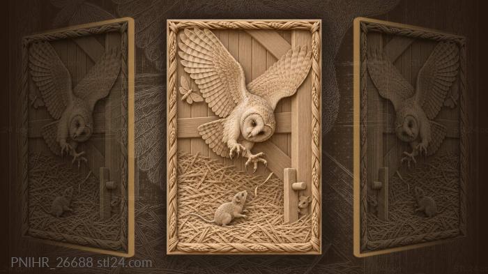 Owl hunting in the hayloft 3d STL model