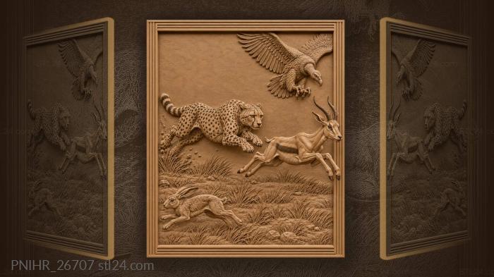 Cheetah gazelle hare predator pursuit 3d STL model