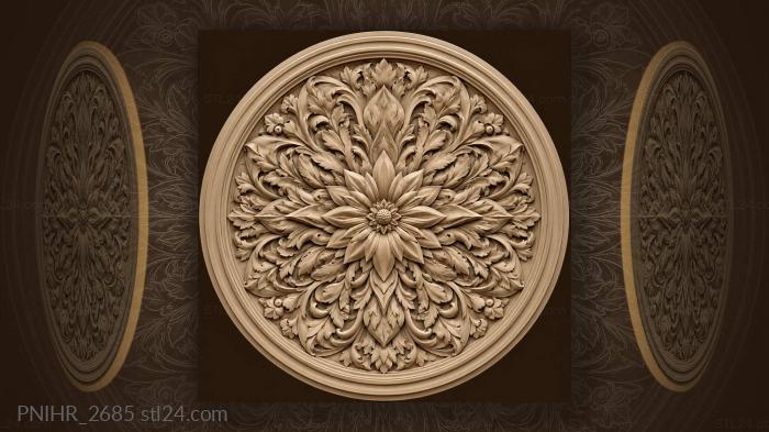 Blooming floral sunburst delicate petals 3d STL model