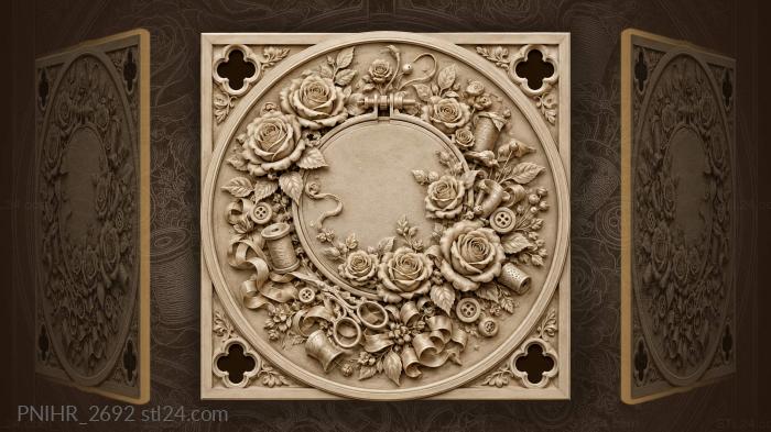 Roses threads ribbons sewing notions 3d STL model