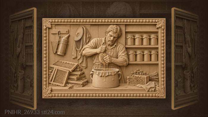 Honey harvest golden sweetness countryside 3d STL model