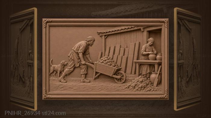 Clay transport to pottery workshop 3d STL model