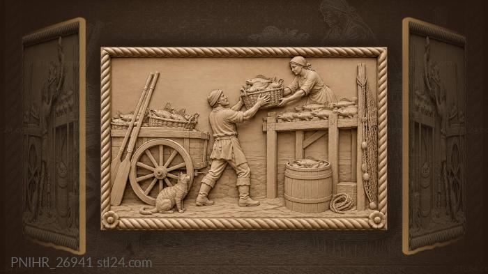 Unloading perch from the cart to the rack 3d STL model
