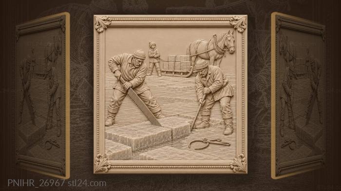 Ice cutters and horse power 3d STL model