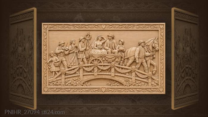 Village wedding joyful celebration 3d STL model