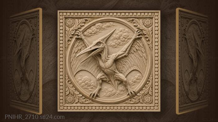 Pterosaur in flight majestic wings 3d STL model