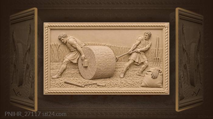 Rolling a stone across the threshing floor 3d STL model