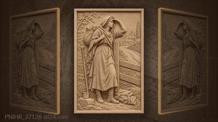 Road weary traveler waiting patiently 3d STL model