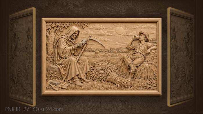 Harvest time rest and sharpening 3d STL model