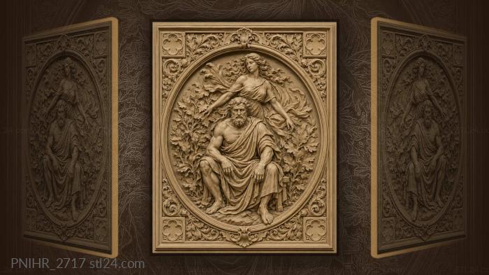 Woman above the man on a stool 3d STL model