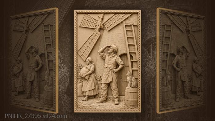 Wife carries a flour sack to the miller 3d STL model