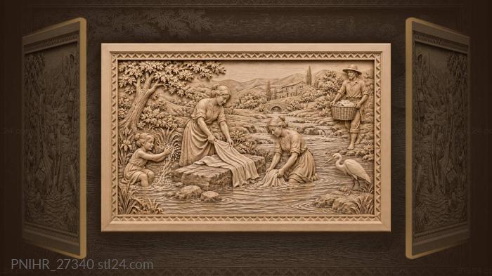 Laundry day by the river 3d STL model