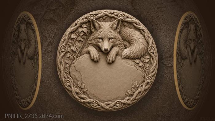 Clever fox among rope branches 3d STL model