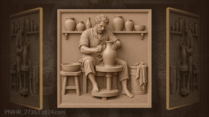 Rib tool sliding along the rising vase 3d STL model