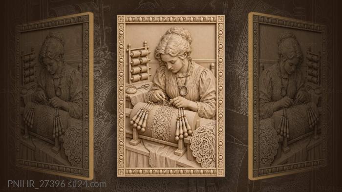 Skillful hands create lace beauty 3d STL model