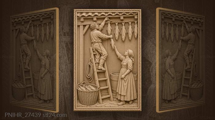 Householder hoists the winter catch 3d STL model