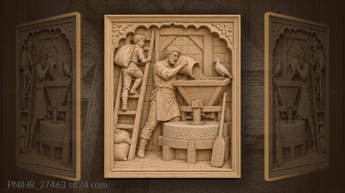 Miller with grain and climbing assistant 3d STL model