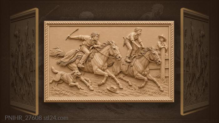 Horse race youthful energy action 3d STL model