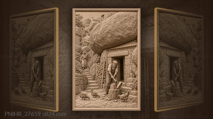 Monsanto house old man woodpile 3d STL model