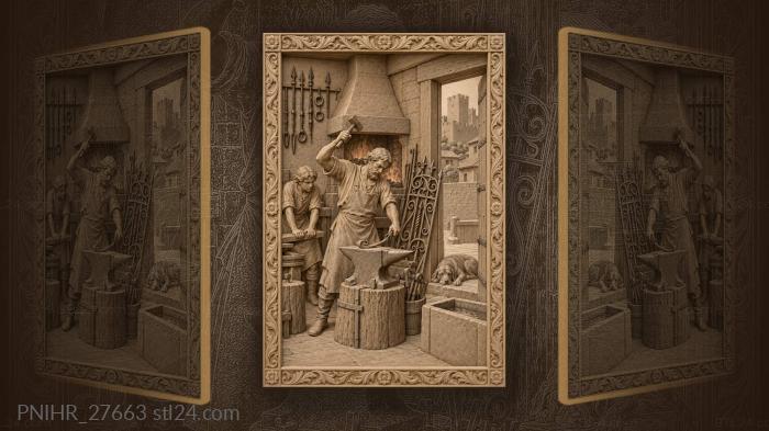Guimaraes forge castle smithy work 3d STL model