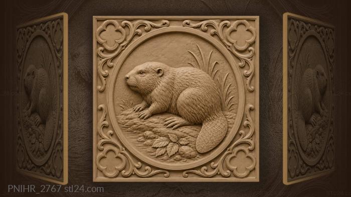 Peaceful beaver by the water 3d STL model