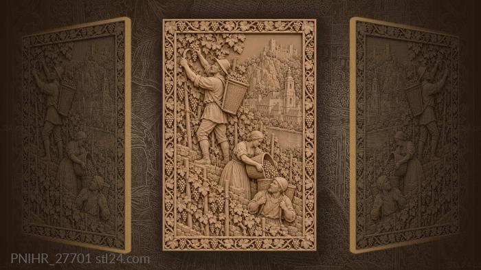 Danube vintner harvesting grapes duernstein 3d STL model