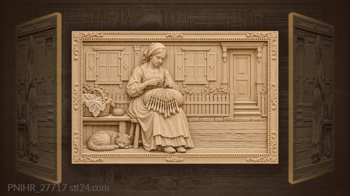 Lacemaker by old town house 3d STL model