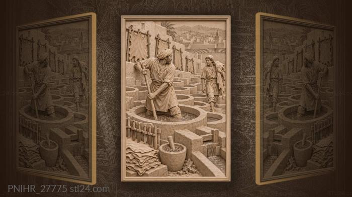 Tetouan dye yard scene 3d STL model