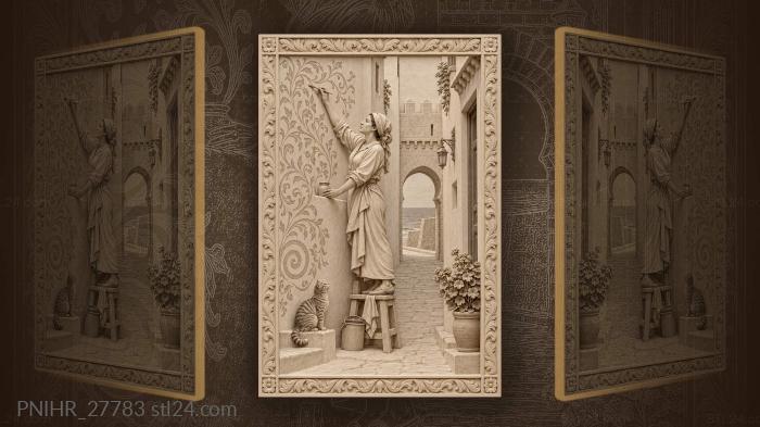 Asilah artist painting medina wall 3d STL model