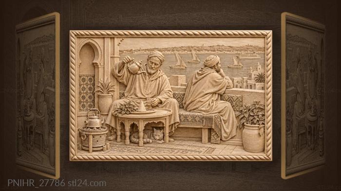Tangier tea ceremony harbour view 3d STL model