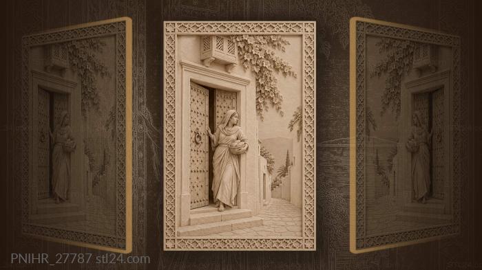 Sidi bou said doorway with bread 3d STL model