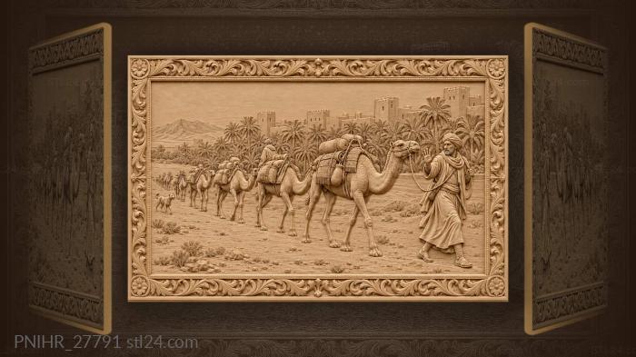 Desert caravan nearing draa valley 3d STL model