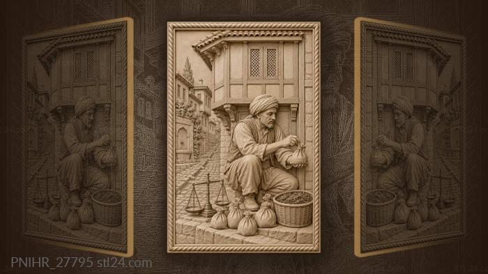Safranbolu merchant with spice pouch 3d STL model